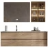Set Vanity Bilik Mandi Murah Tersuai Kilang LED Kabinet Bilik Mandi Kayu Kalis Air LED Cermin Kabinet Cermin Pintar