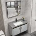 Kabinet Penyimpanan Kalis Air Sudut Moden Bilik Mandi Vanity Kayu Pejal Kabinet Bilik Mandi Kecil Mini