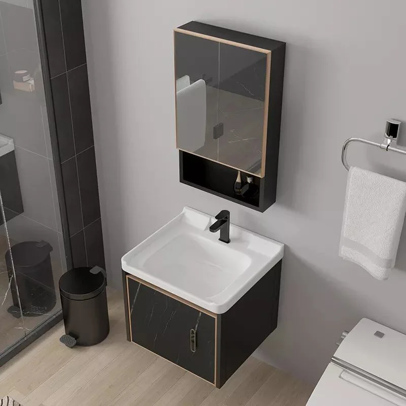 Cermin Moden Kalis Air Kabinet Pemasangan Aluminium Kabinet Kecil Set Solek Bilik Mandi dengan Sinki