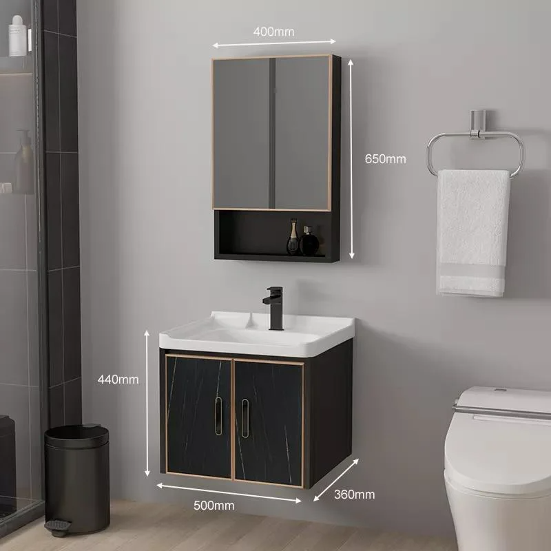Cermin Moden Kalis Air Kabinet Pemasangan Aluminium Kabinet Kecil Set Solek Bilik Mandi dengan Sinki