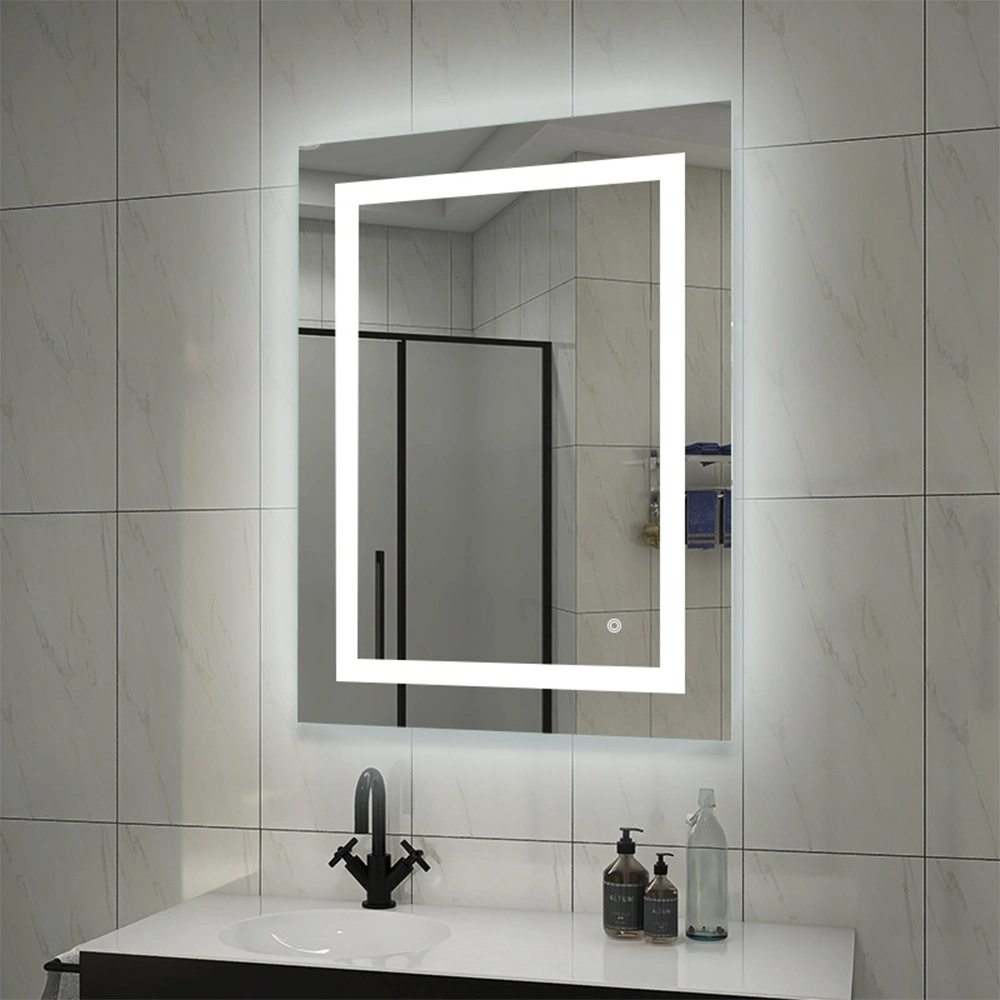 Bilik Mandi Cermin LED Pintar Bercahaya Perabot Solek Hiasan Dinding Cermin Kaca Cermin Solek Bluetooth Hiasan Rumah