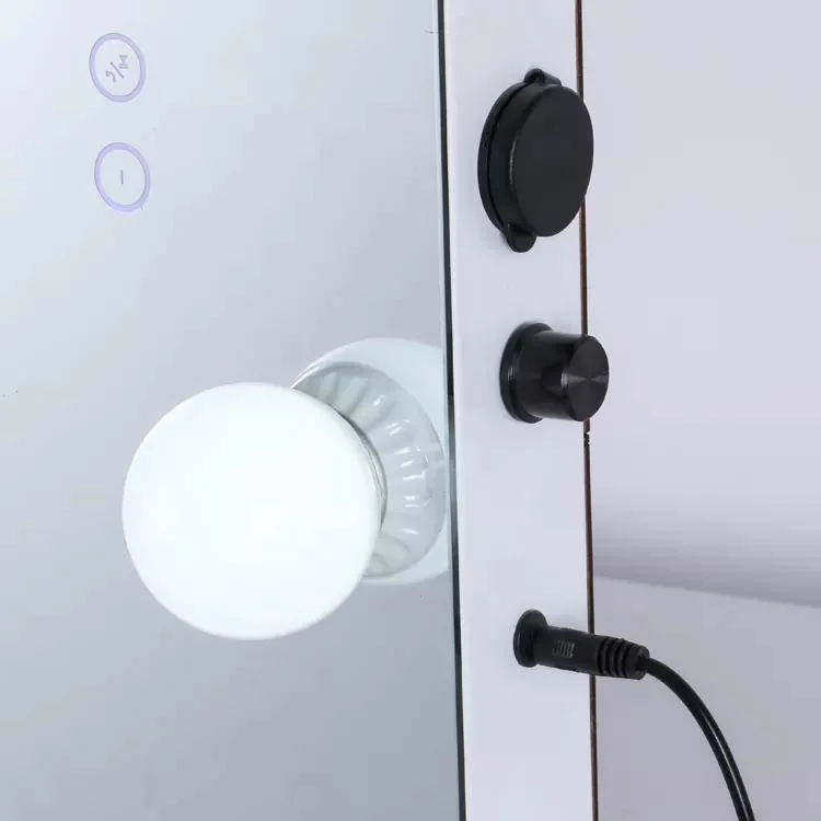Salun Pembesar Suara Bluetooth Hollywood Full Body Length LED Lights Vanity Mirror