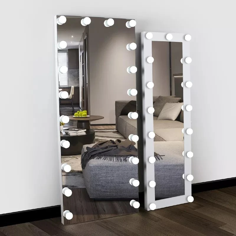 Salun Pembesar Suara Bluetooth Hollywood Full Body Length LED Lights Vanity Mirror