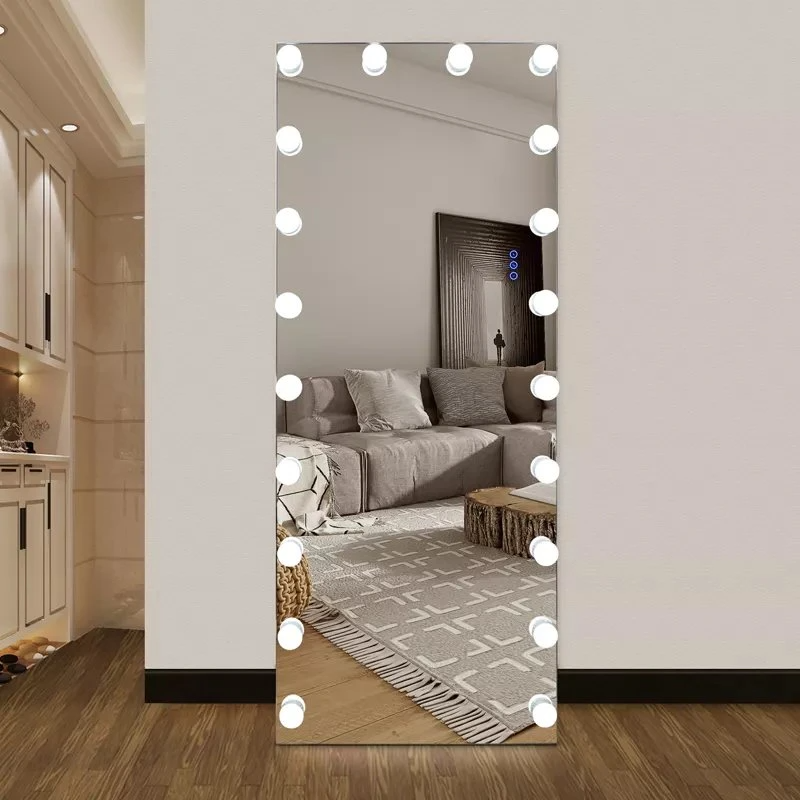 Salun Pembesar Suara Bluetooth Hollywood Full Body Length LED Lights Vanity Mirror
