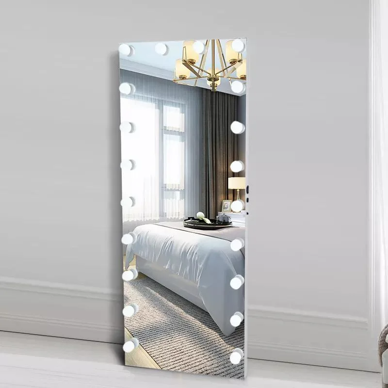 Salun Pembesar Suara Bluetooth Hollywood Full Body Length LED Lights Vanity Mirror