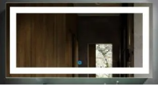 Sensor Sentuh Borong Kilang Hiasan Dinding Rumah Perabot Salun Dipasang di Dinding Mekap LED Cermin Bilik Mandi LED Rumah Pintar dengan Defogger dan Pembesar Suara Bluetooth