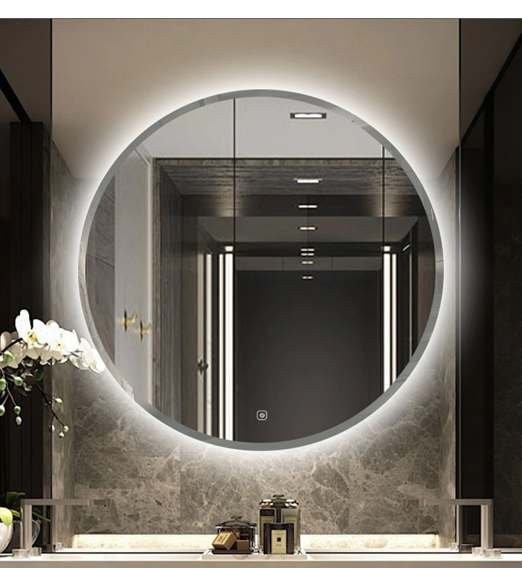 Cermin Pintar LED Cermin Melekap Dinding Hiasan Rumah Cermin Solek Bluetooth Aksesori Bilik Mandi Perabot Salun