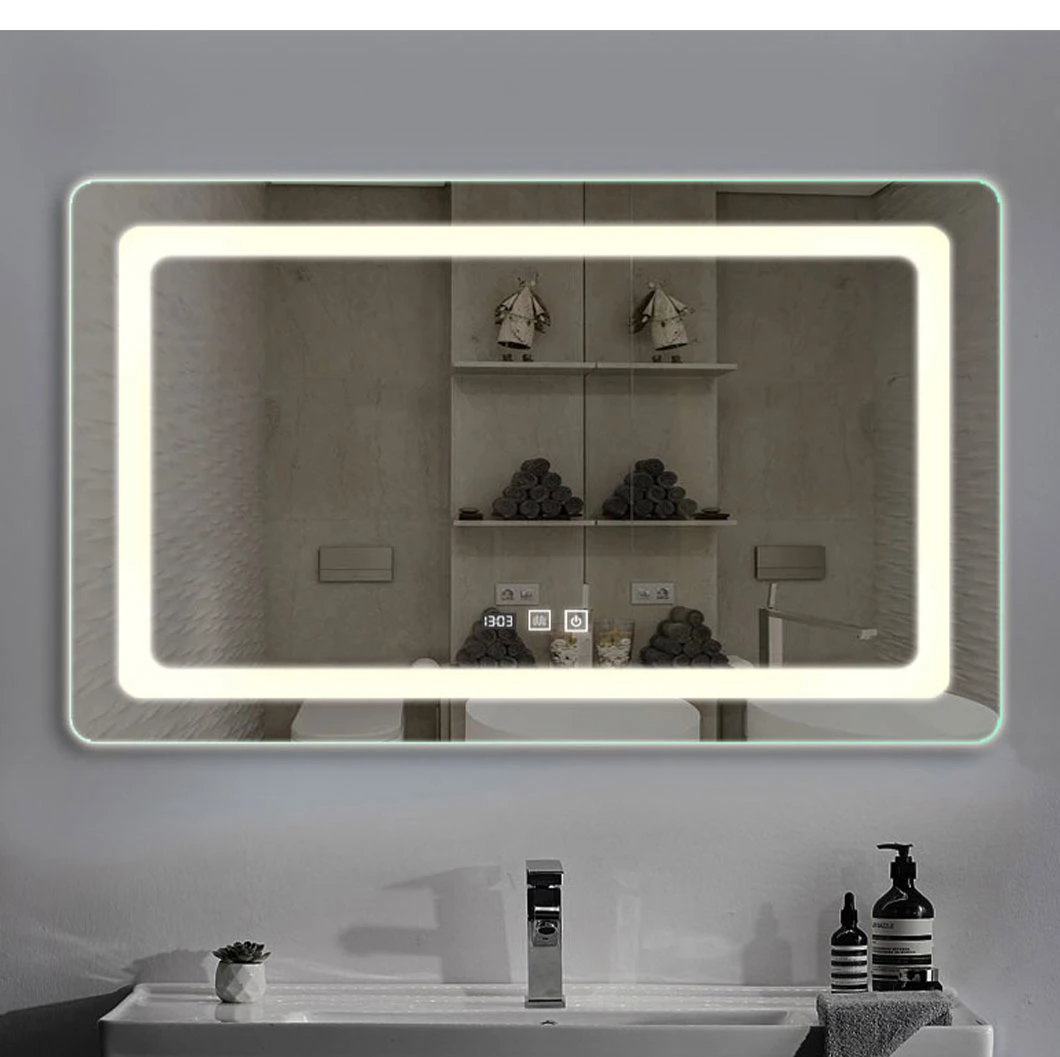 Cermin Solek Dipasang di Dinding Bilik Mandi LED Cermin Cermin Rumah Pintar Hiasan Rumah Cermin Solek Bluetooth Aksesori Bilik Mandi