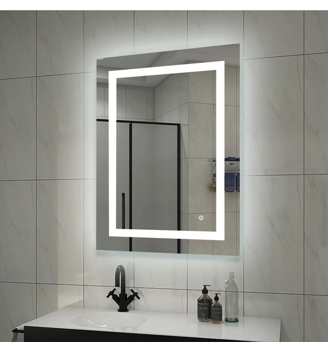 Cermin LED Bilik Mandi Dipasang di Dinding Cermin Solek Cermin Rumah Pintar Hiasan Rumah Bluetooth Make up Cermin Kaca Cermin