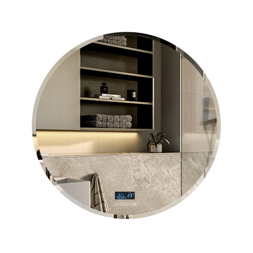 Cermin Pintar LED Cermin Melekap Dinding Hiasan Rumah Cermin Solek Bluetooth Aksesori Bilik Mandi Perabot Salun
