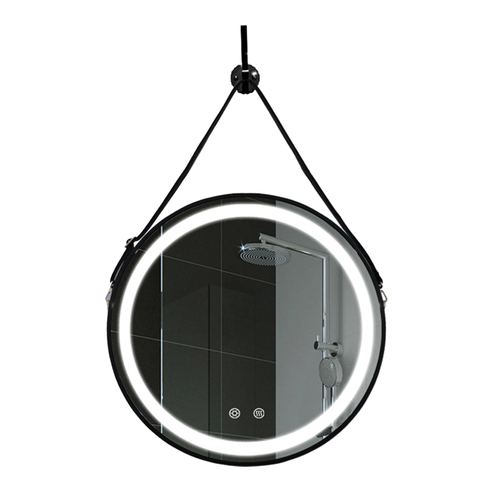 Guys Hot Sale Cermin Bilik Mandi 60sm 80sm Hiasan Hotel Dinding Bulat Moden Anti-Kabus Cermin Bilik Mandi dengan LED