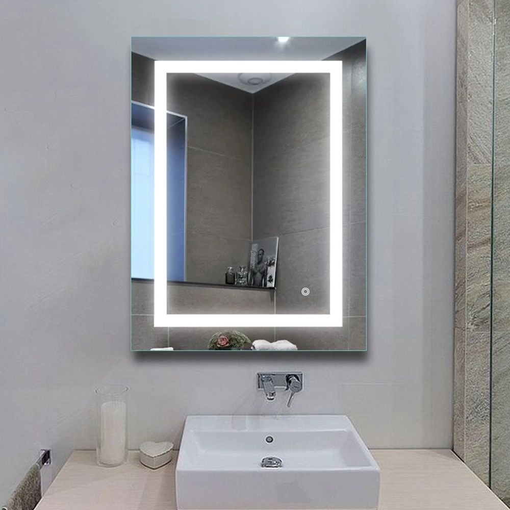 Hiasan Hiasan Rumah Dinding Kilang Perabot Salun Solekan Kosmetik Pintar Bercahaya Bercahaya Backlit Vanity Cermin Bilik Mandi LED dengan Penyah Fogger Lampu