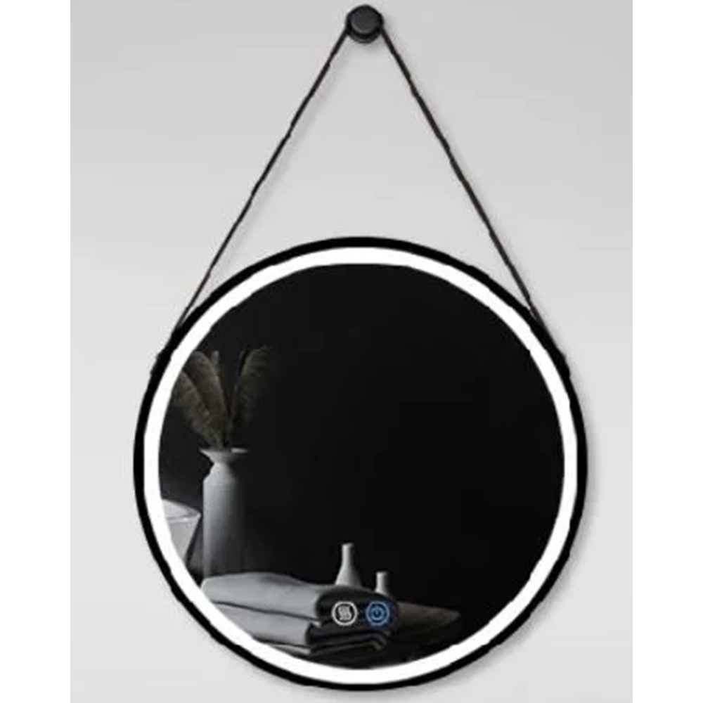 Borong Dinding Cermin Bulat Besar Hiasan Hiasan Cermin Berbingkai dengan Bingkai Hitam untuk Bilik Tidur Espejo