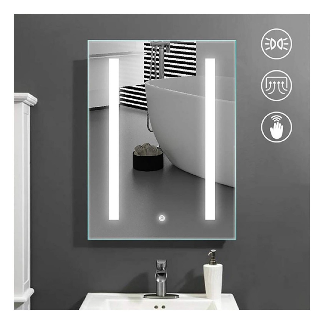 Harga Kilang Bilik Mandi Mewah LED Sensor Sentuhan Pintar Tanpa Bingkai Bilik Mandi Dipasang di Dinding